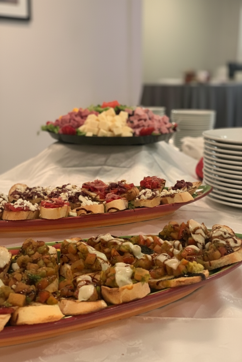 A delicious spread of catered food